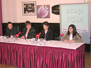 Die Teilnehmer der Pressekonferenz